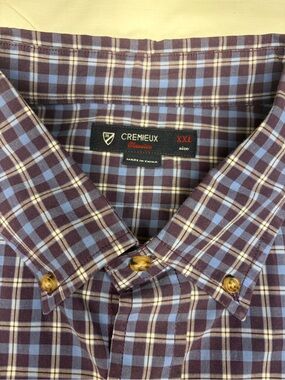 Daniel Cremieux Men’s XXL Blue and Brown Plaid Button-Down Shirt